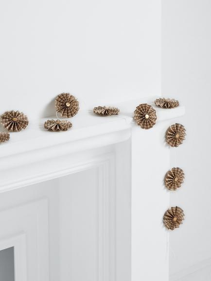 John Lewis Paper Fan Garland, Multi - view 2, Multi