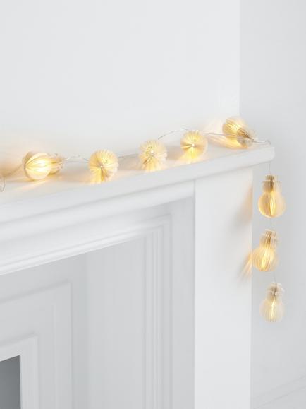 John Lewis Snowman LED Garland, Multi - view 2, Multi