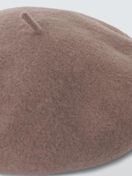 John Lewis Wool Rich Beret - view 2, Mole