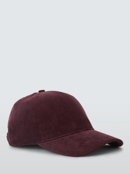 John Lewis Cotton Needle Cord Baseball Cap, Fig