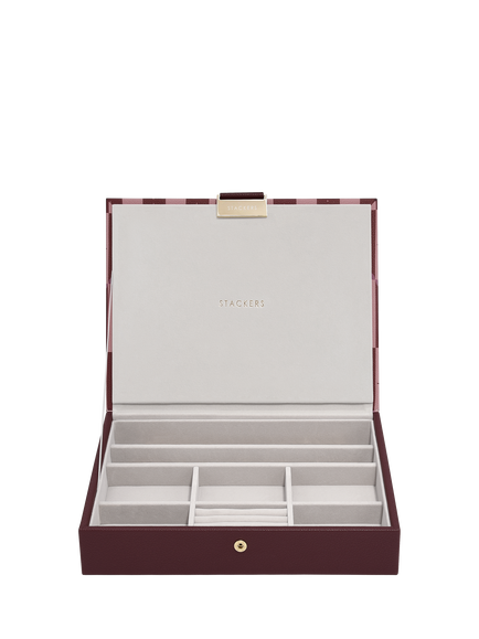 Stackers Classic Lid Jewellery Box, Chequered Star, Chequered Star