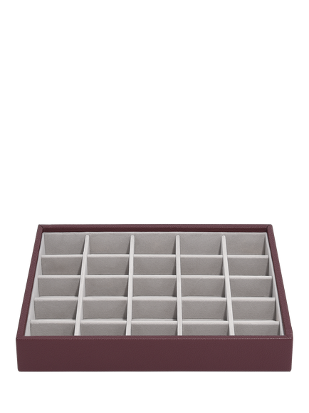 Stackers Classic 25 Section Trinket Layer, Burgundy, Burgundy