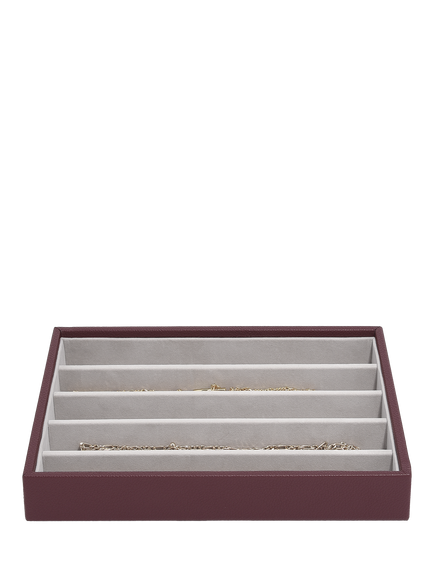 Stackers Classic 5 Section Necklace Layer, Burgundy, Burgundy
