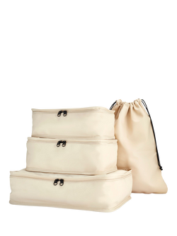 Rock Travel Packing Cubes, Pack of 4, Beige