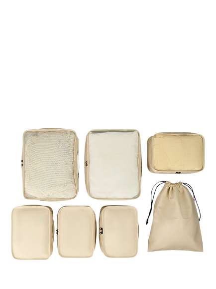 Rock Travel Packing Cubes, Pack of 7 - view 2, Beige