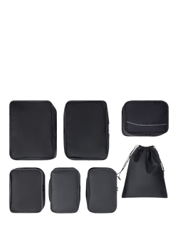 Rock Travel Packing Cubes, Pack of 7 - view 2, Black