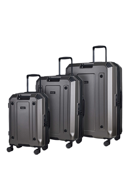 Rock Alpine 3-Piece Expandable 8-Wheel Suitcase Set, Charcoal