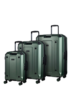 Rock Alpine 3-Piece Expandable 8-Wheel Suitcase Set, Green