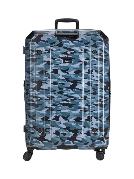 Rock Alpine Large 75cm Expandable 8-Wheel Suitcase, 94/105L - view 2, Blue Camouflage