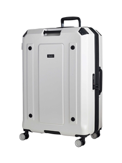 Rock Alpine Large 75cm Expandable 8-Wheel Suitcase, 94/105L, White