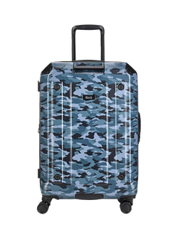 Rock Alpine Medium 65cm Expandable 8-Wheel Suitcase, 65/74L - view 2, Blue Camouflage