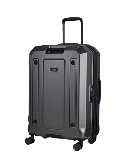 Rock Alpine Medium 65cm Expandable 8-Wheel Suitcase, 65/74L, Charcoal