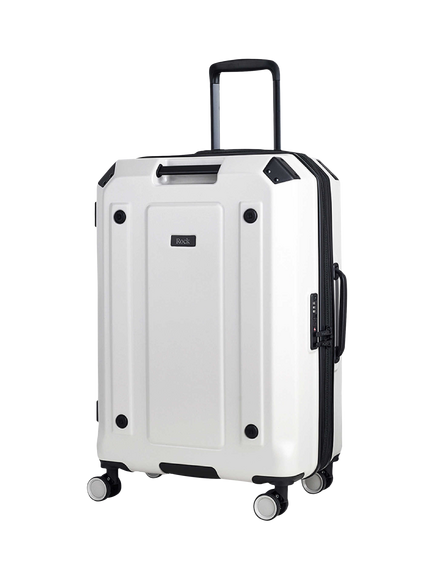 Rock Alpine Medium 65cm Expandable 8-Wheel Suitcase, 65/74L, White