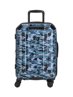 Rock Alpine Small Expandable 8-Wheel Cabin Suitcase 39/45L - view 2, Blue Camouflage