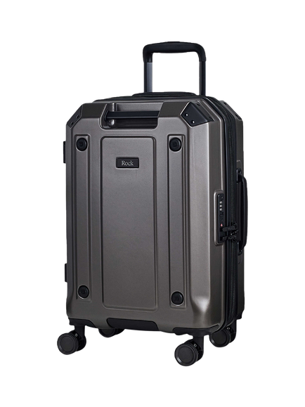 Rock Alpine Small Expandable 8-Wheel Cabin Suitcase 39/45L, Charcoal