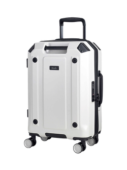 Rock Alpine Small Expandable 8-Wheel Cabin Suitcase 39/45L, White