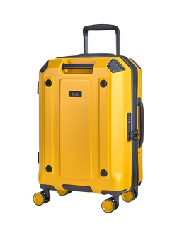 Rock Alpine Small Expandable 8-Wheel Cabin Suitcase 39/45L, Yellow