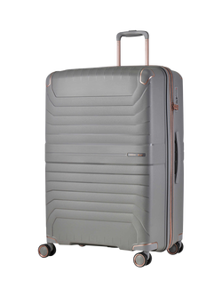 Rock Astrid Large 76cm Expandable 8-Wheel Suitcase, 95/105L, Grey