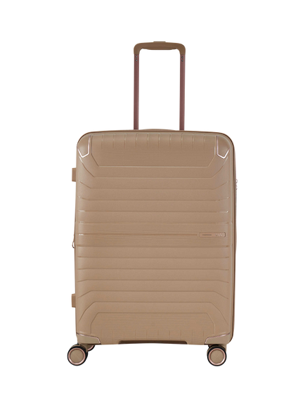 Rock Astrid Medium 65cm Expandable 8-Wheel Suitcase, 61/69L - view 2, Beige