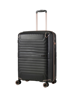 Rock Astrid Medium 65cm Expandable 8-Wheel Suitcase, 61/69L, Black