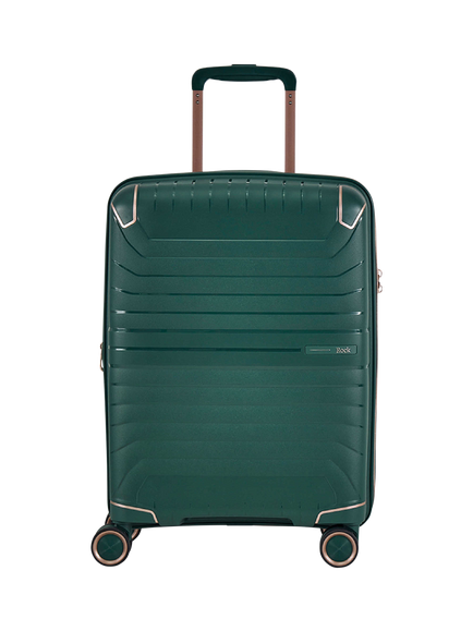 Rock Astrid Small Expandable 8-Wheel Cabin Suitcase, 31/36L - view 2, Green