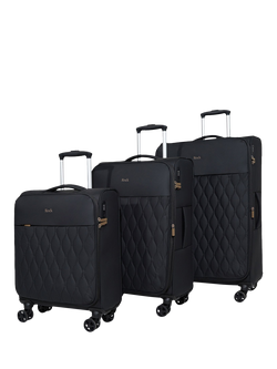 Rock Ember 3-Piece 8-Wheel Suitcase Set, Black