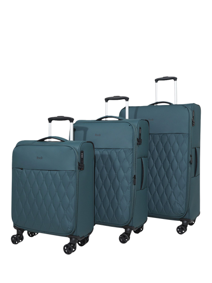 Rock Ember 3-Piece 8-Wheel Suitcase Set, Teal