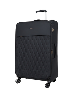 Rock Ember Large Expandable 8-Wheel Suitcase, 81/93L, Black