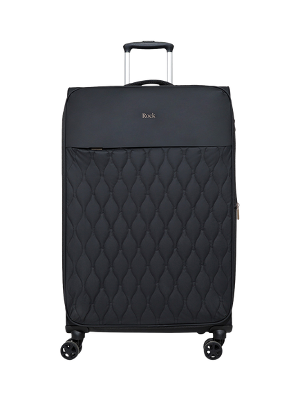 Rock Ember Large Expandable 8-Wheel Suitcase, 81/93L - view 2, Black