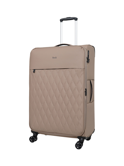 Rock Ember Large Expandable 8-Wheel Suitcase, 81/93L, Mocha