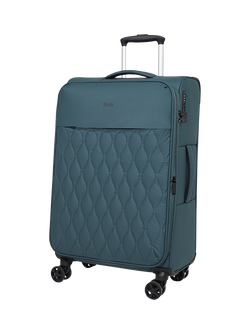Rock Ember Medium Expandable 8-Wheel Suitcase, 46/55L, Teal