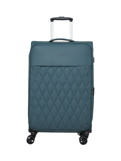 Rock Ember Medium Expandable 8-Wheel Suitcase, 46/55L - view 2, Teal