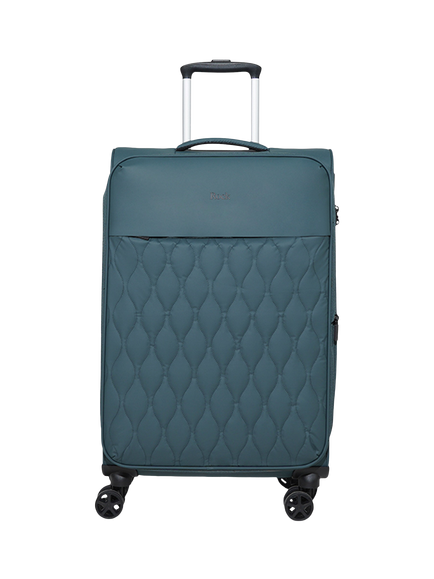 Rock Ember Medium Expandable 8-Wheel Suitcase, 46/55L - view 2, Teal