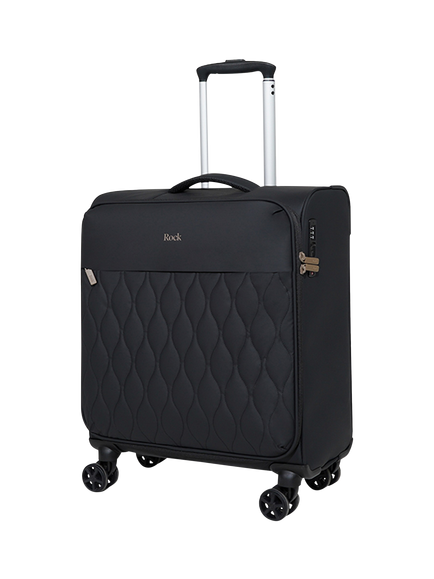 Rock Ember 8-Wheel Small Cabin Plus Suitcase, 40L, Black