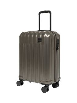Rock Luna Small 55cm 8-Wheel Cabin Suitcase, 39L, Charcoal