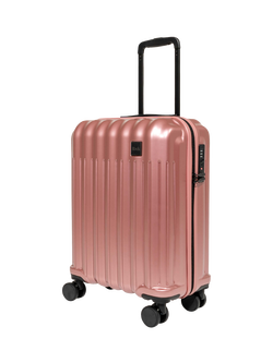 Rock Luna Small 55cm 8-Wheel Cabin Suitcase, 39L, Pink