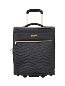Rock Sloane 45cm 8-Wheel Cabin Suitcase, 26L, Black - view 2, Black