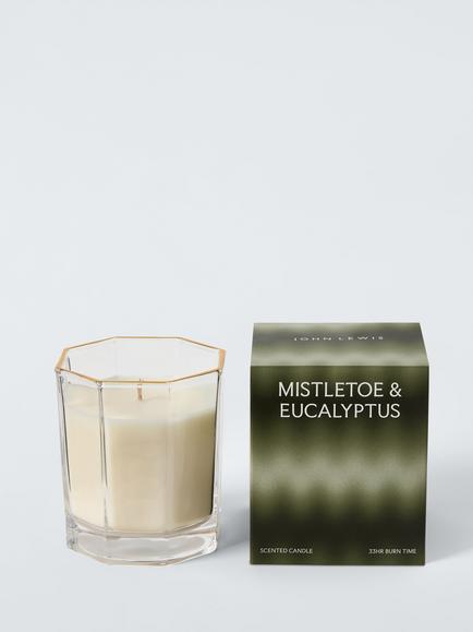 John Lewis Mistletoe & Eucalyptus Scented Votive Candle, 180g, Green