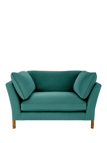 ercol for John Lewis Ellesborough Snuggler, Linen Look Capri - view 2, Linen Look Capri