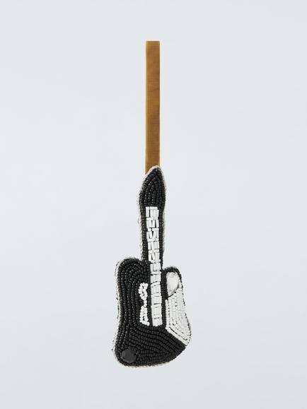 John Lewis The Connoisseur Beaded Guitar Tree Decoration, Black, Black