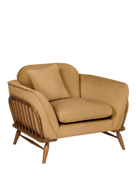ercol for John Lewis Hexton Armchair, Linen Look Harvest