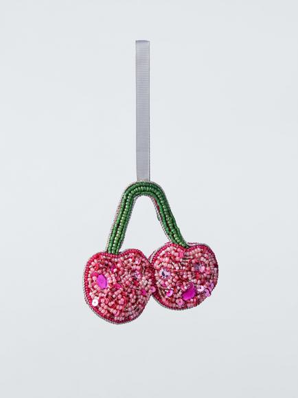 John Lewis The Enthusiast Beaded Cherries Tree Decoration, Multi, Multi