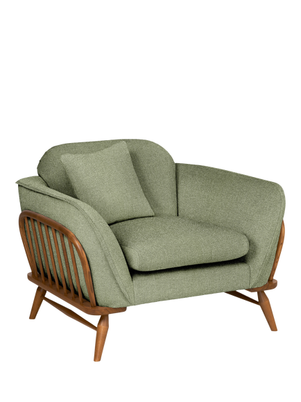 ercol for John Lewis Hexton Armchair, Linen Look Spring