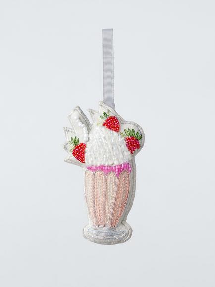 John Lewis The Enthusiast Beaded Milkshake Tree Decoration, Multi, Multi