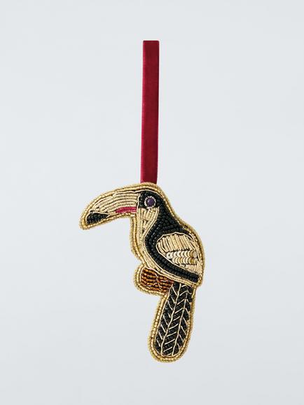 John Lewis The Curator Beaded Toucan Tree Decoration, Multi, Multi