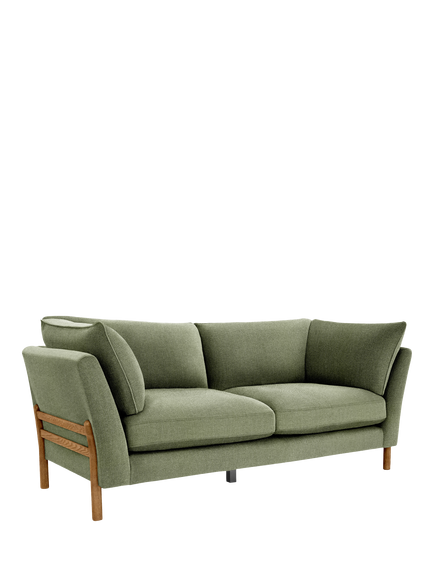 ercol for John Lewis Ellesborough Large 3 Seater Sofa, Linen Look Spring, Linen Look Spring