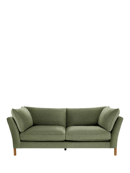 ercol for John Lewis Ellesborough Large 3 Seater Sofa, Linen Look Spring - view 2, Linen Look Spring