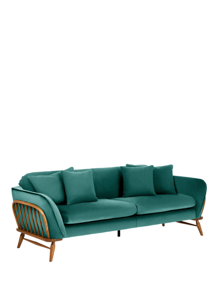 ercol for John Lewis Hexton Large 3 Seater Sofa, Linen Look Capri