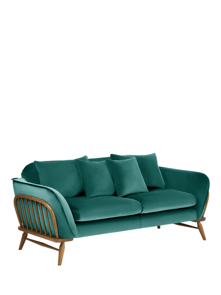 ercol for John Lewis Hexton Medium 2 Seater Sofa, Linen Look Capri