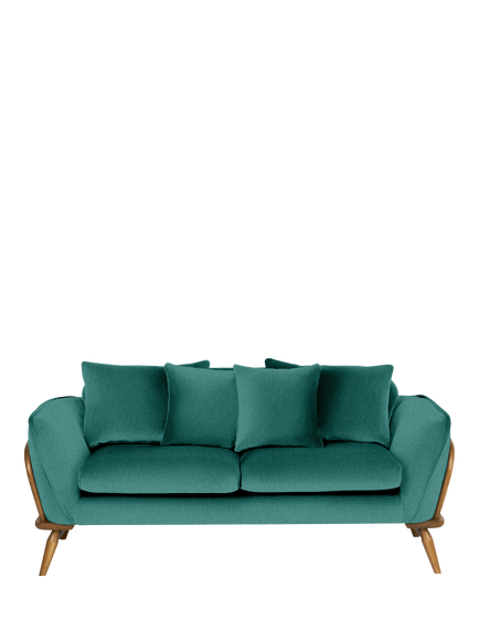 ercol for John Lewis Hexton Medium 2 Seater Sofa - view 2, Linen Look Capri
